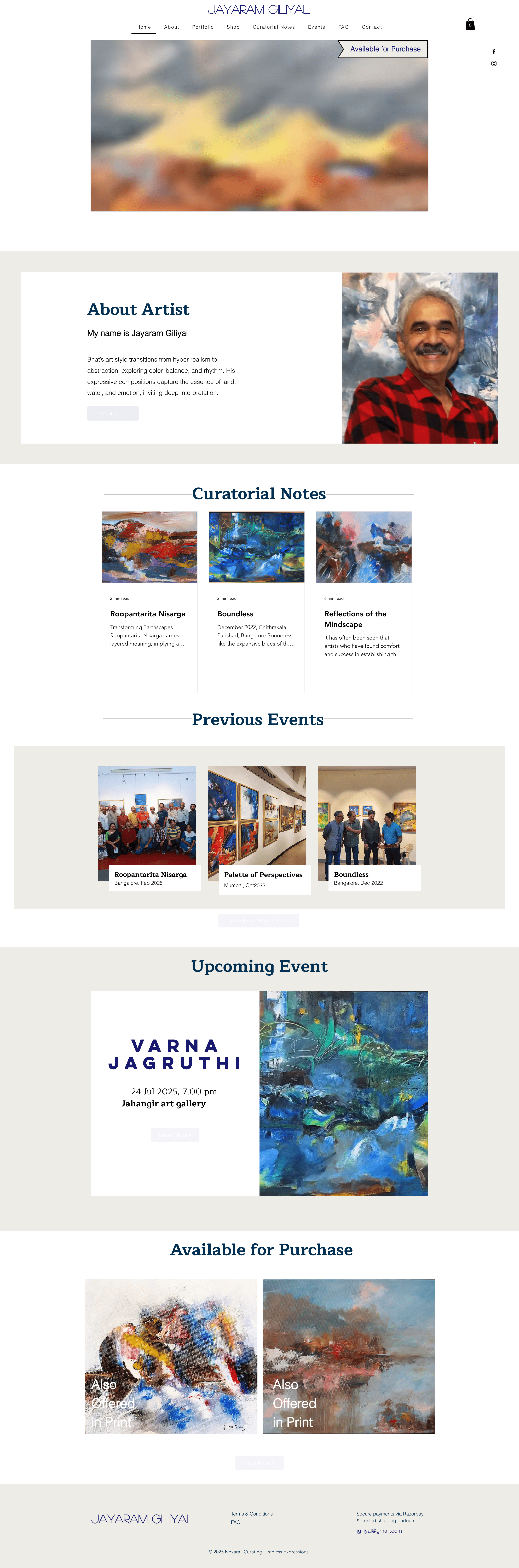 Jayaram Giliyal website screenshot