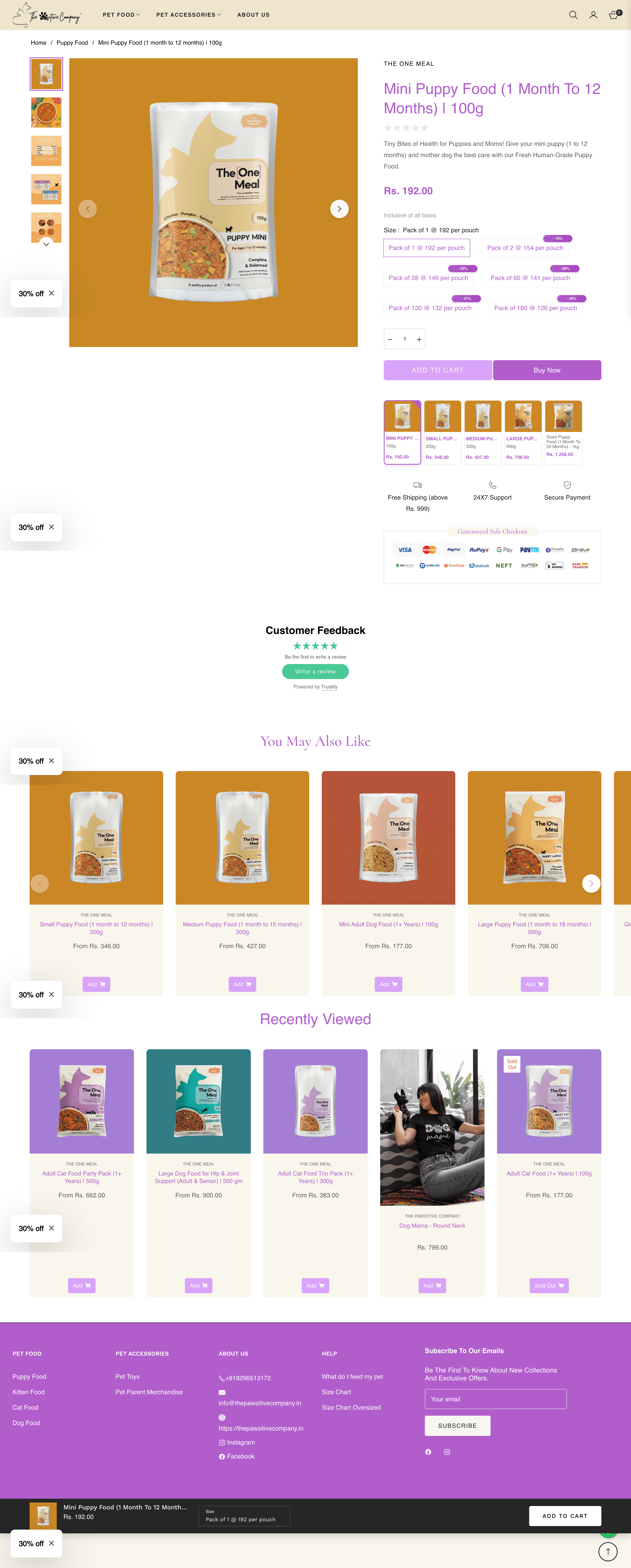 The Pawsitive Company website screenshot