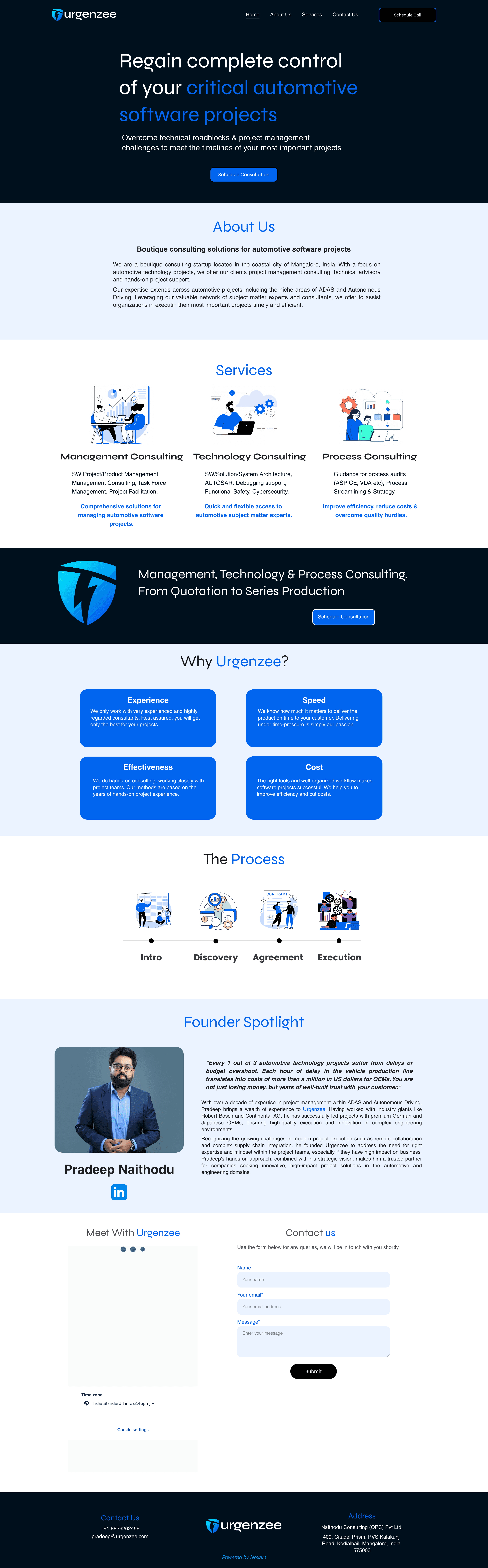 Urgenzee website screenshot